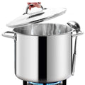 HOMICHEF Nickel-Free Stainless Steel Stock Pot with Lid - 15L / 16QT