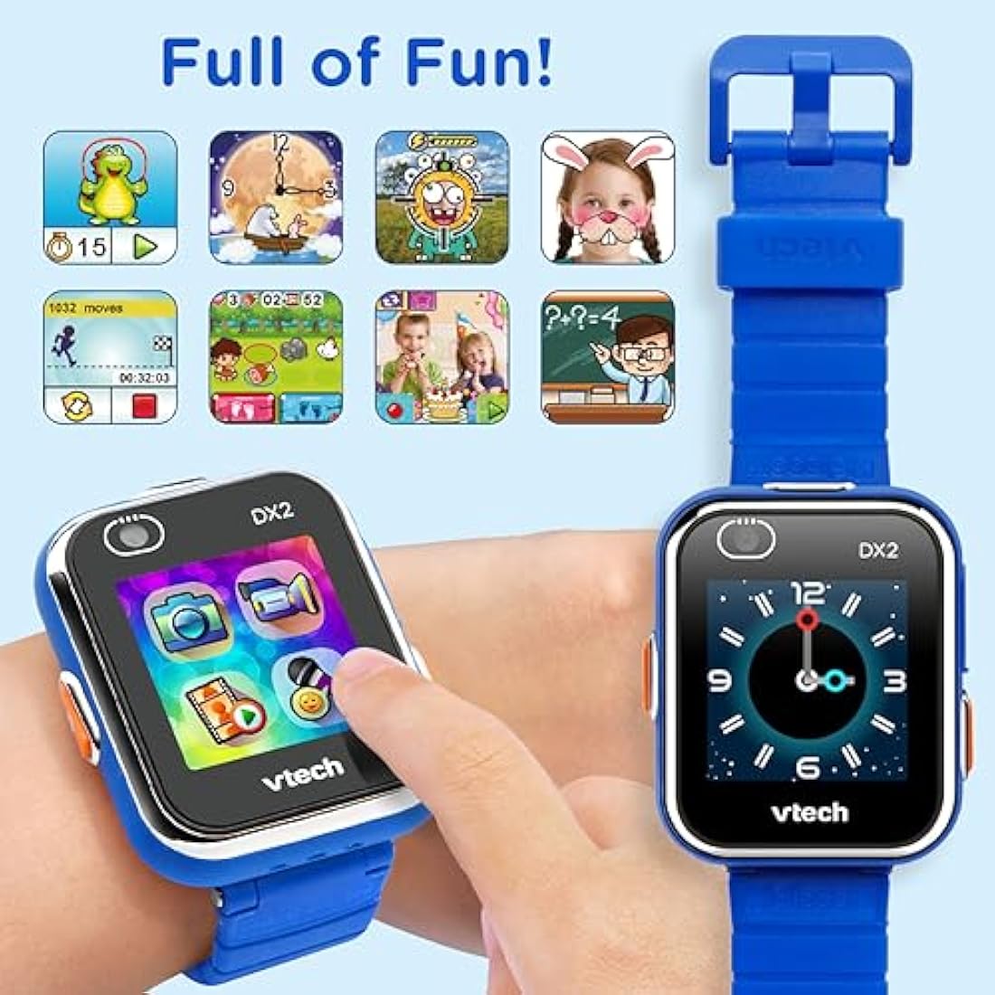VTech Kidizoom Smartwatch DX2 – Blue Kids Interactive Camera Watch