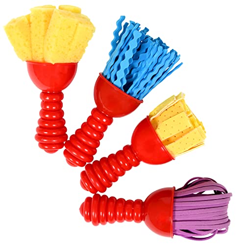 READY 2 LEARN Jumbo Textured Paint Brushes for Kids Art - Set of 4