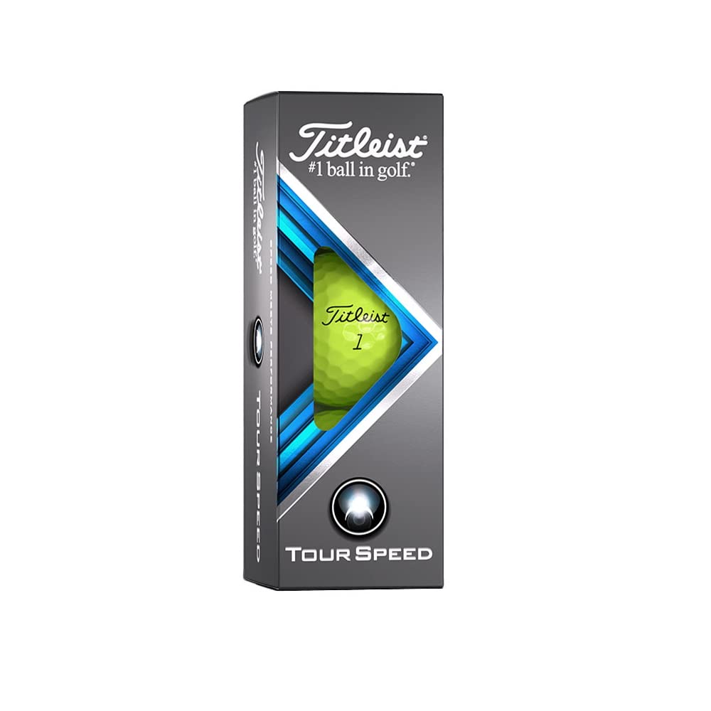 Titleist Tour Speed Golf Balls – Yellow TPU Cover High Distance – 1 Dozen