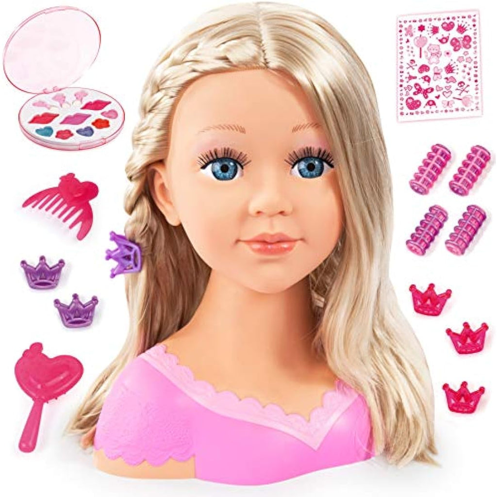 Bayer Charlene 27cm Doll Styling Head - Kids Hairdressing & Makeup Set