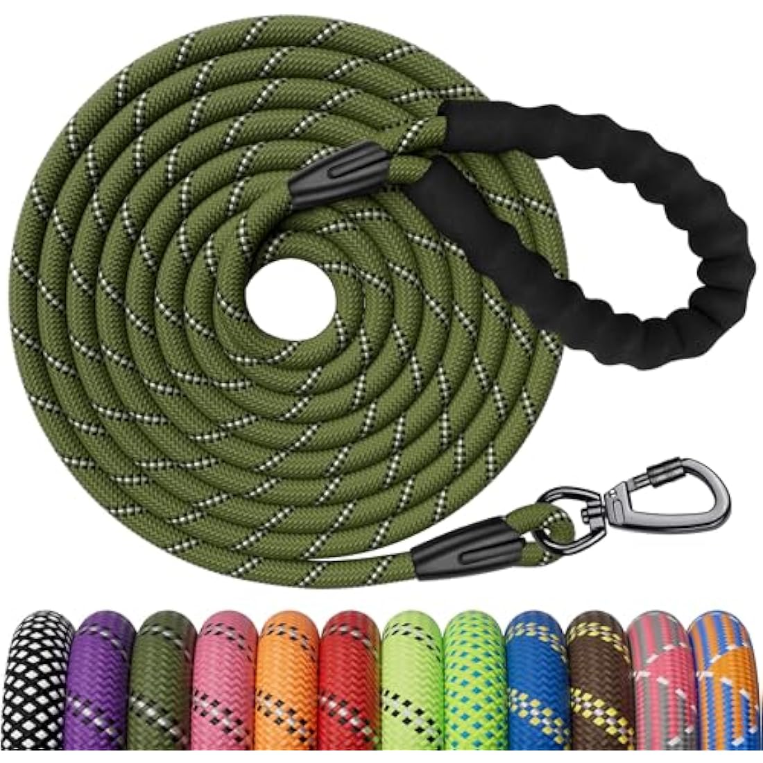 Jolof Store Dog Training Lead – 10ft Durable Rope Leash with Padded Handle