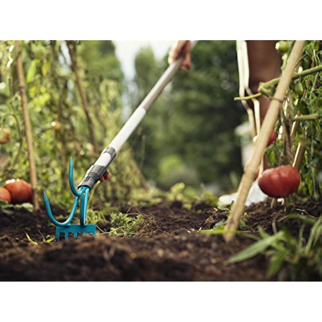 Gardena Combisystem Grubber-Rake – 2-in-1 Steel Garden Tool for Weeding