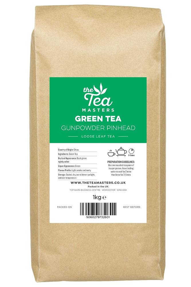 The Tea Masters Gunpowder Pinhead Green Tea - Loose Leaf Bulk 1kg