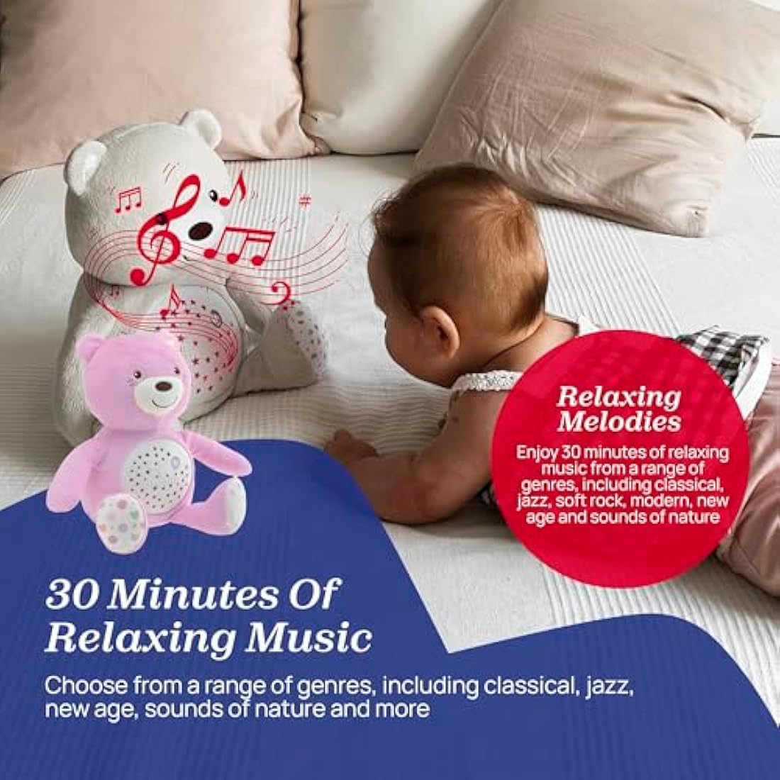 Chicco First Dreams Teddy Bear – Pink Musical Night Light Projector