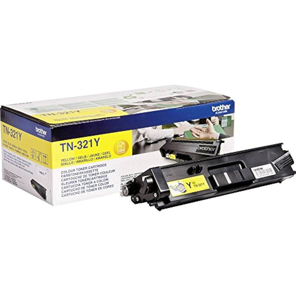 Brother TN-321Y Yellow Toner Cartridge – Genuine Standard Yield