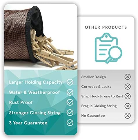 Smith’s® Waterproof Peg Bags – Durable Outdoor Clothespin Holder