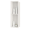 Sunrik Stainless Steel Recessed Shower Niche – Warm White 20x60cm