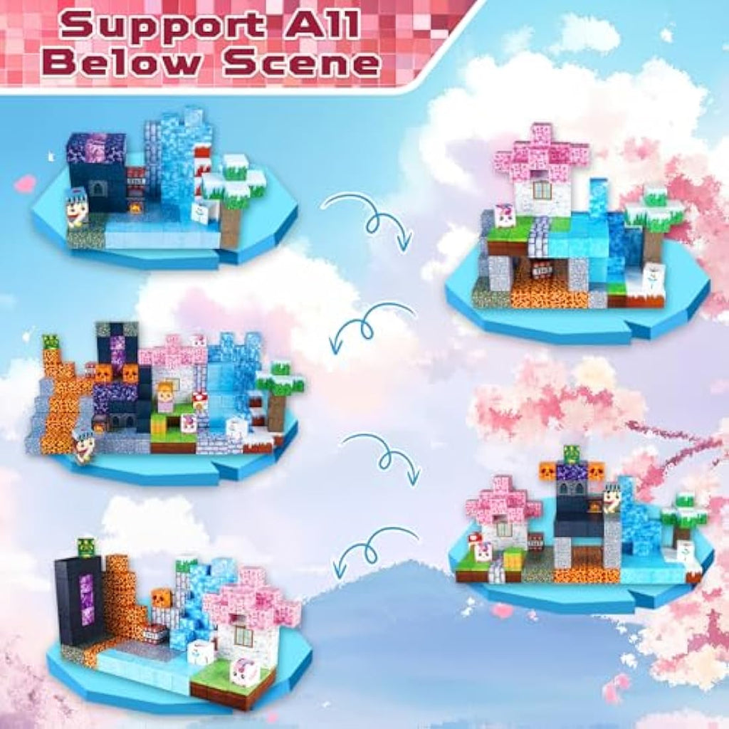 ToyUnited 150PCS Magnetic Building Blocks – Dark Swordsman STEM Cubes