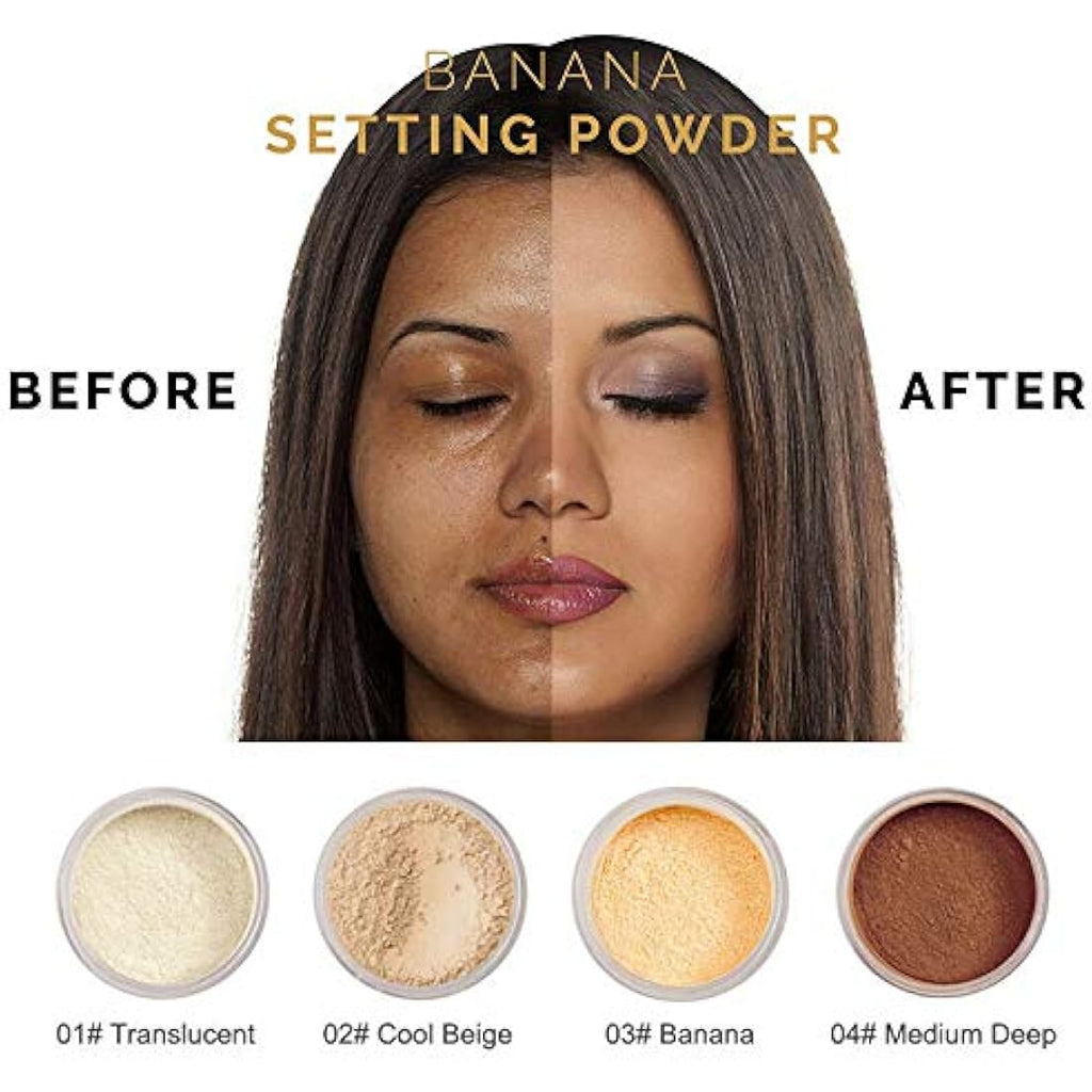 PHOERA Loose Setting Powder – Matte Translucent Face Makeup with Puff