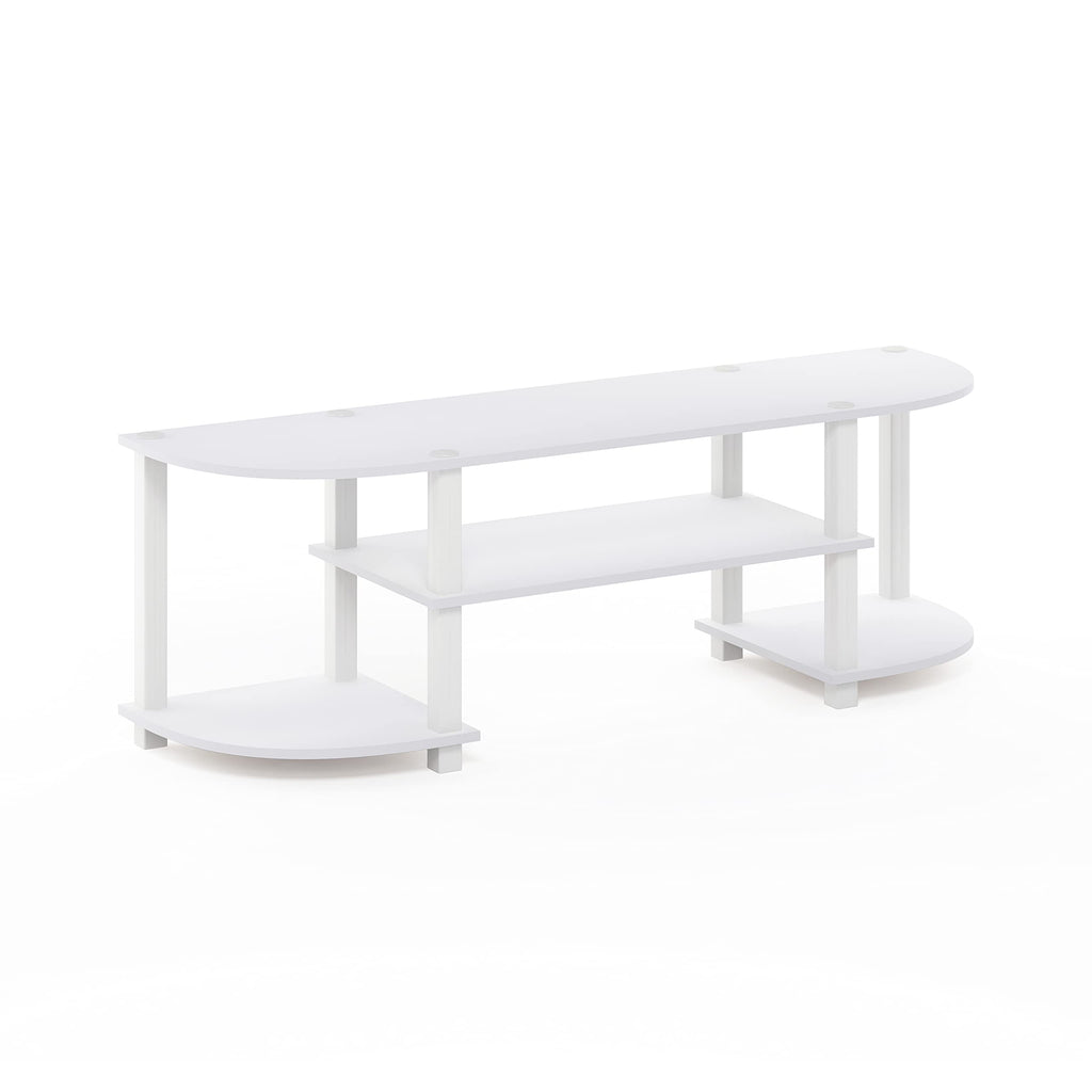 Furinno Wide TV Stand – White Entertainment Centre for 55" TVs