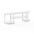 Furinno Wide TV Stand – White Entertainment Centre for 55" TVs