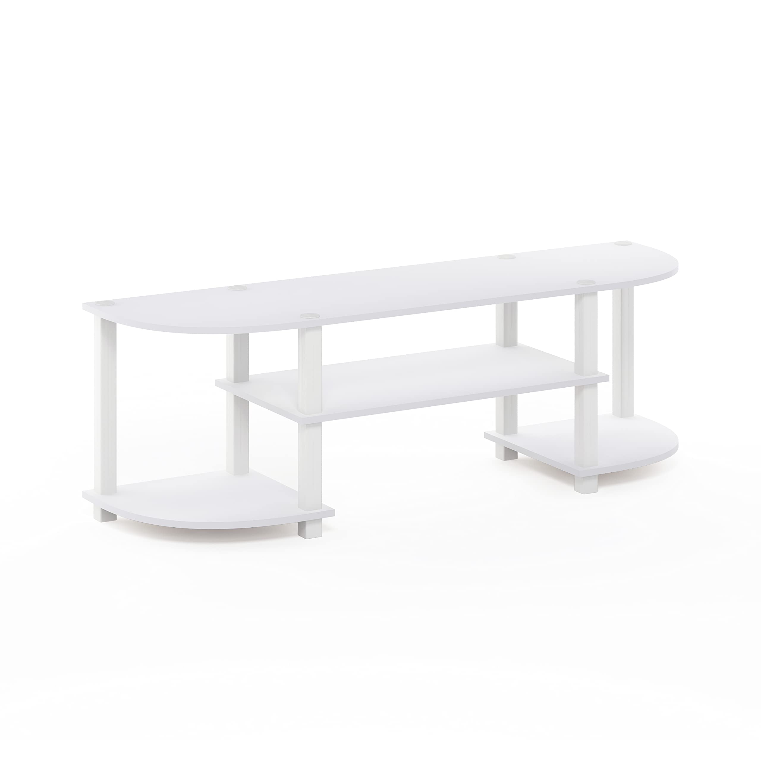 Furinno Wide TV Stand – White Entertainment Centre for 55" TVs