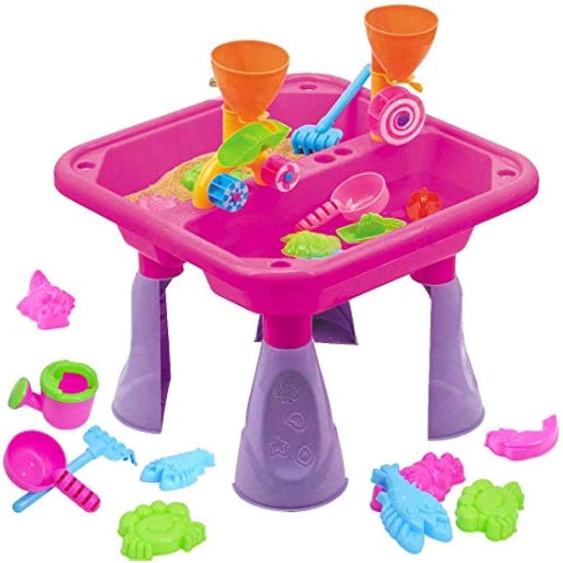 Jolof Store Sand and Water Table – Double Compartment Toddler Play Set