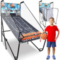 SereneLife Dual Hoop Basketball Shootout Arcade Game with LED Scoreboard