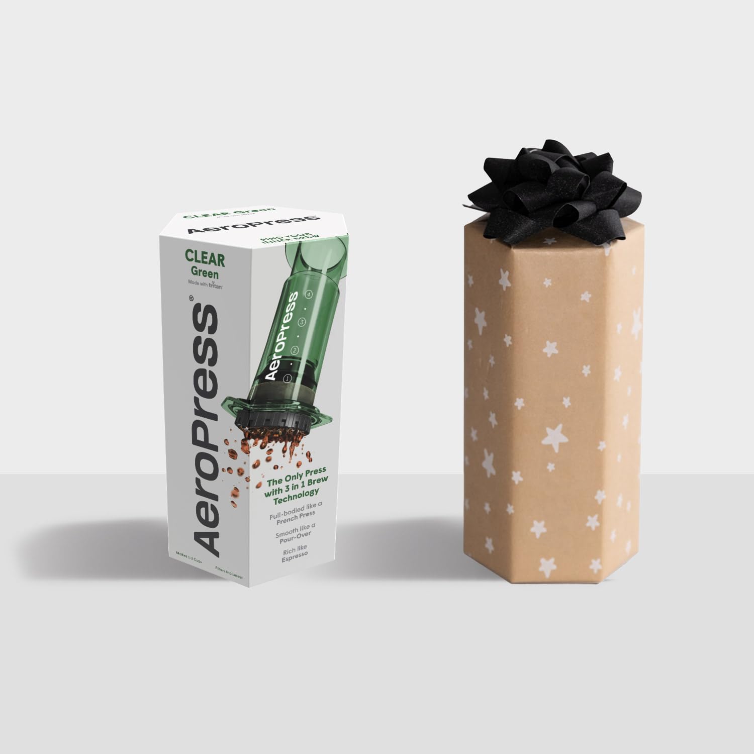 AeroPress Clear Coffee Press – Shatterproof Tritan 3-in-1 Brewer
