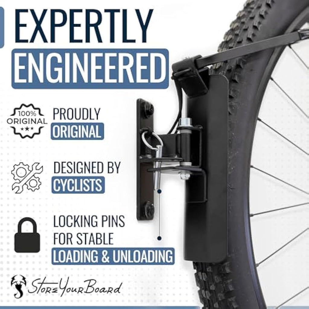 StoreYourBoard 4-Bike Swivel Rack – Wall Mount Garage Storage