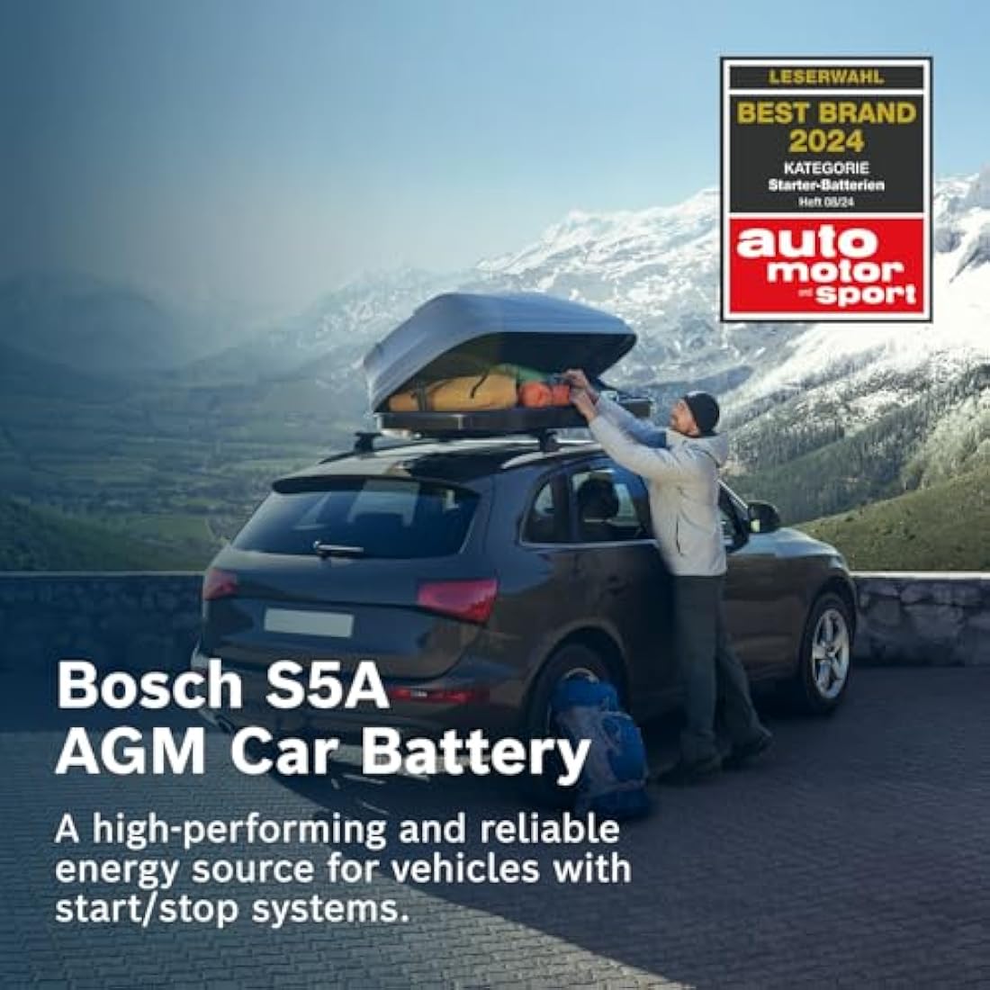 Bosch S5A08 AGM Car Battery | 12V 70Ah 760A | Type 096 Start-Stop