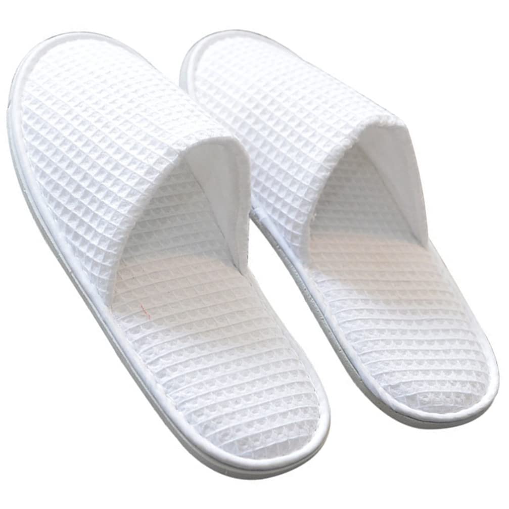 Disposable Guest Slippers – 4 Pairs Non-Slip Cotton Hotel Spa