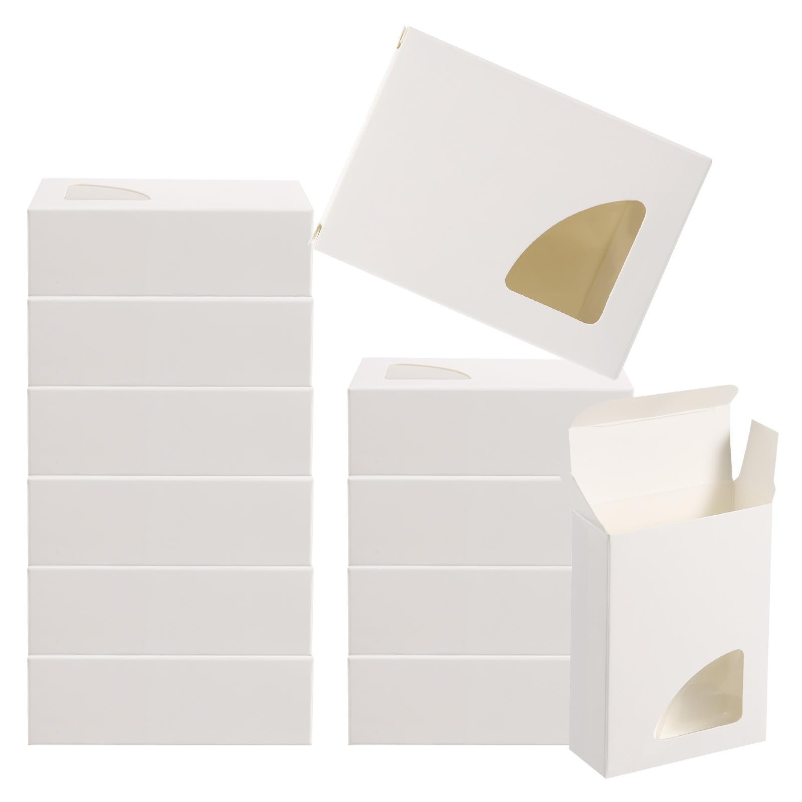 PATIKIL Paper Soap Boxes with Window - 30 Pack White Gift Packaging
