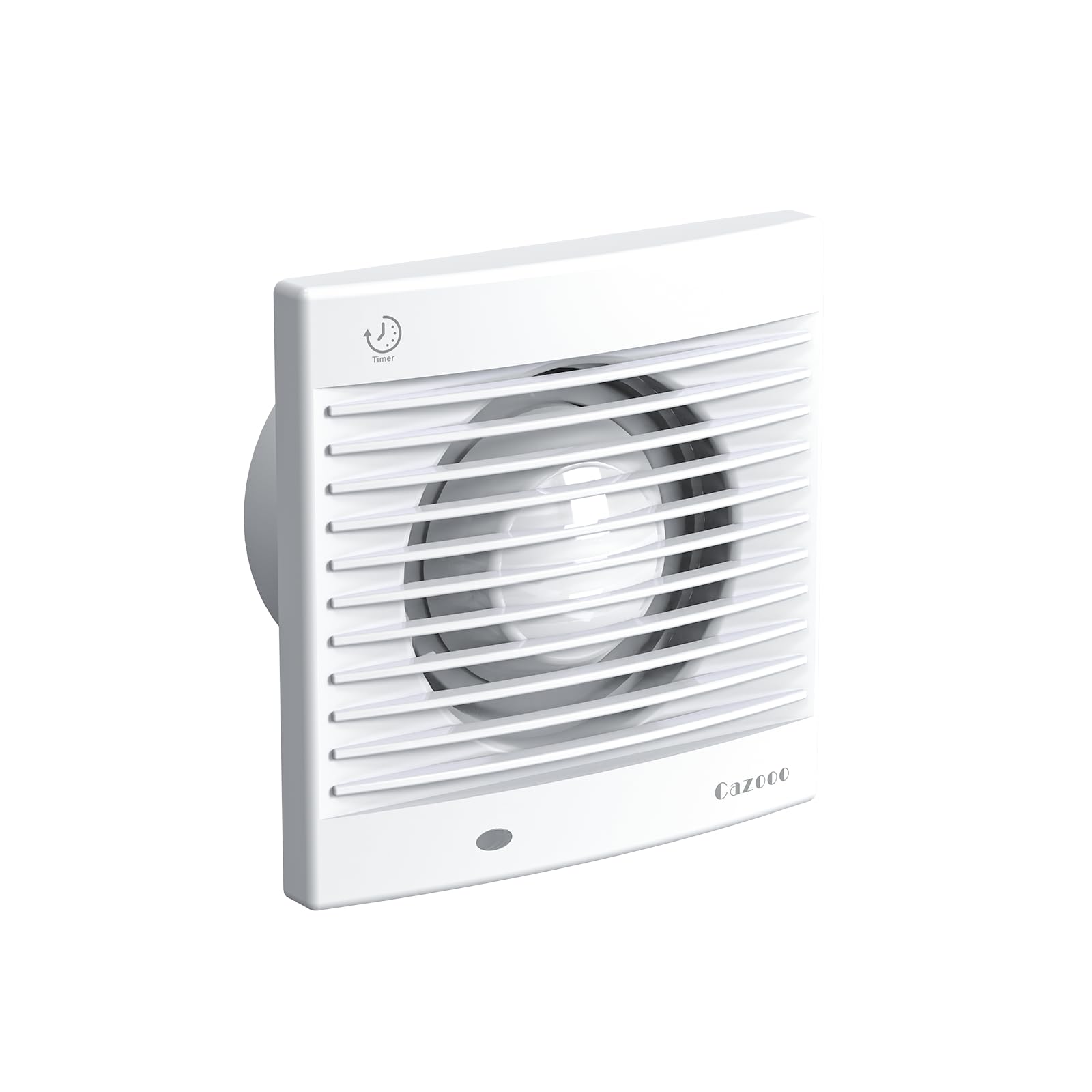 Cazooo 100mm Bathroom Extractor Fan with Timer - Quiet 34dB White