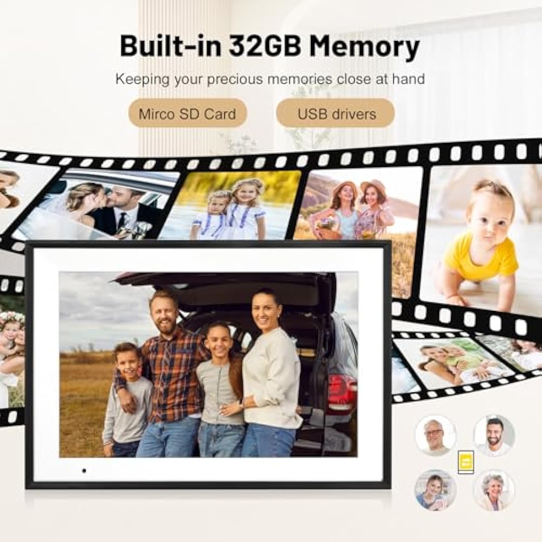 Jolof Store 10.1 Inch WiFi Digital Photo Frame | 32GB HD Touch Screen