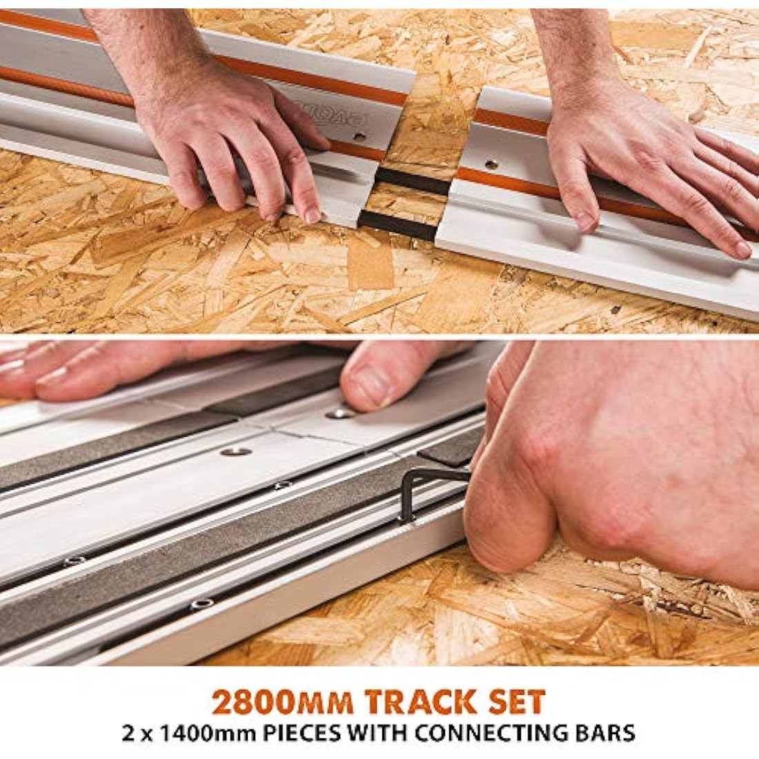 Evolution 2800mm Circular Saw Guide Rail Track with Clamps & Bag