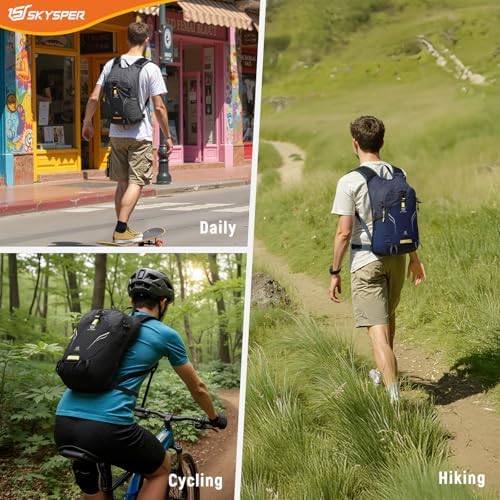 SKYSPER 15L Lightweight Hiking Backpack – Unisex Travel Daypack