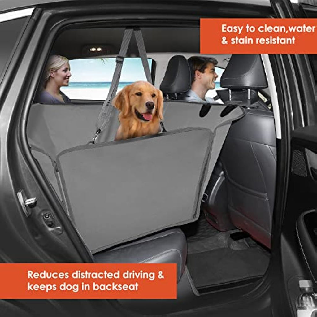 Jolof Store Waterproof Dog Car Seat Cover – Half Hammock Backseat Protector