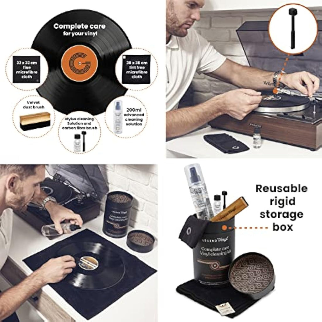 Legend Vinyl 6-in-1 Record Cleaning Kit with Carbon Fiber Brush