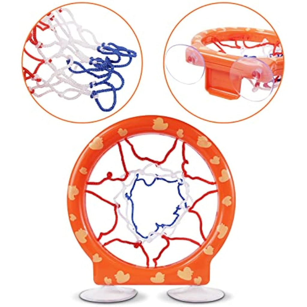 Vicloon Bath Basketball Hoop Set | 5 Balls & Suction Cup Toddler Toy