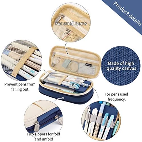 EASTHILL Large Capacity Pencil Case – High Storage School Pen Pouch