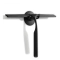 SIOOUI Stainless Steel Shower Squeegee with Suction Hook – Black, 10in