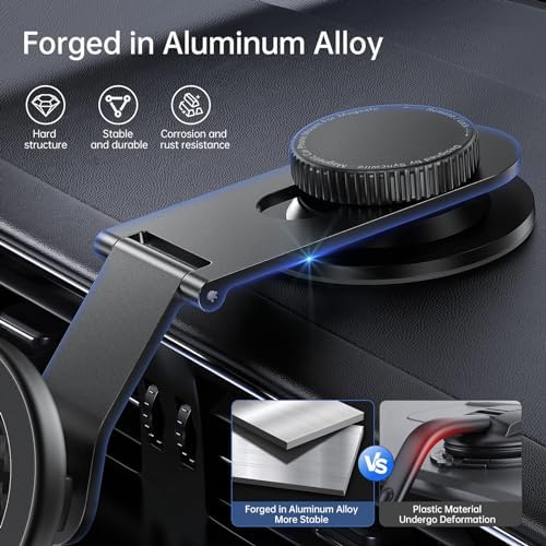 SYNCWIRE MagSafe Car Mount – Carbon Fiber Magnetic Dashboard Phone Holder