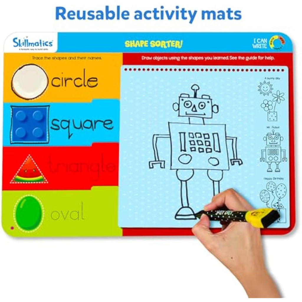 Skillmatics I Can Write - Reusable Preschool Writing Activity Mats