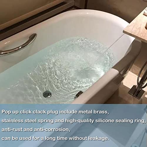 Bathroom Push Pop-Up Click Clack Plug Stopper, 66mm Push Sink Drain Plug Pop-up Stopper, Pop Up Sink Plug for Kitchen Bathroom Washbasin Bath - image 3