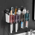 Jolof Store Wall Mounted Toothbrush Holder | 4 Cups & 8 Slots Organizer
