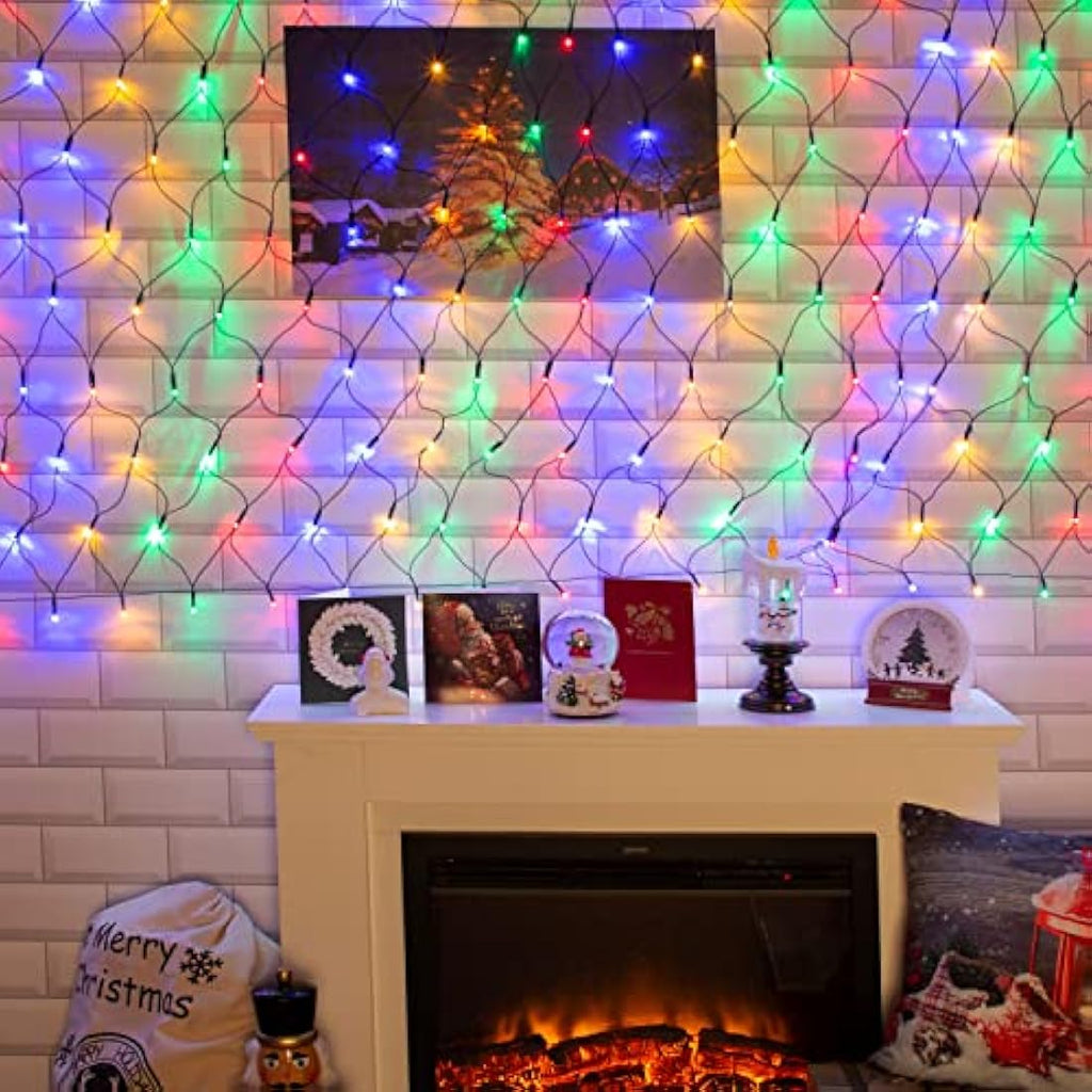Jolof Store 180 LED Multi-Coloured Christmas Net Lights – 1.8 x 1.2m
