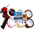 Deco Express Packing Tape Dispenser Gun with 6 Heavy Duty Rolls