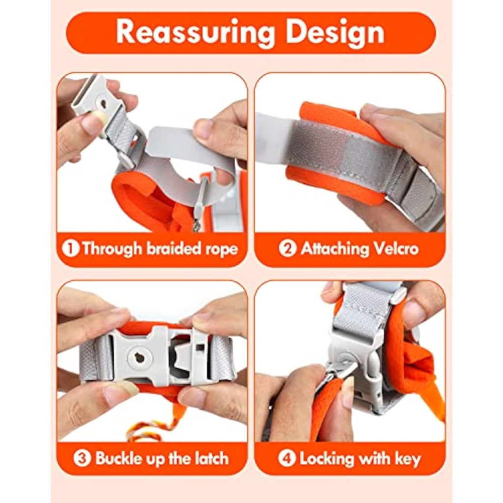 Lehoo Castle Anti Lost Wrist Link – Toddler Safety Harness Leash, Orange