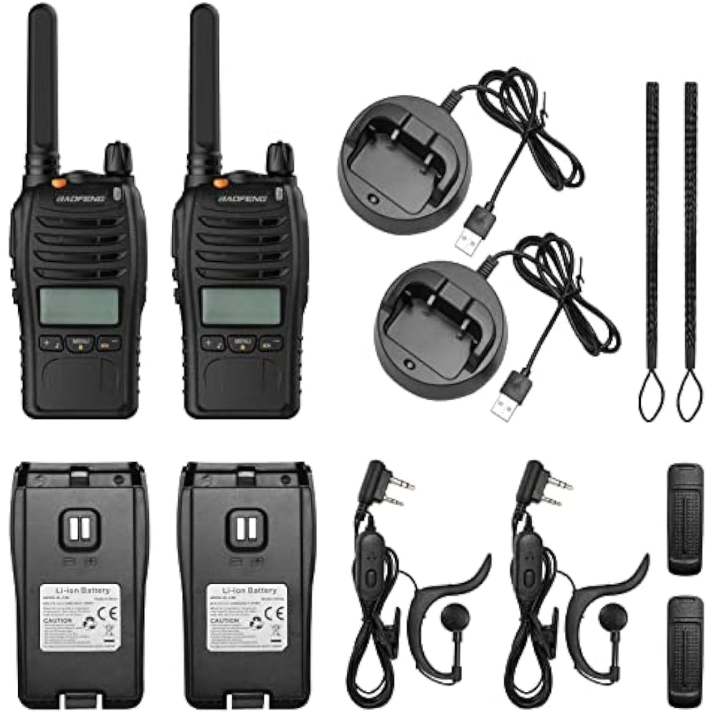 Baofeng BF-88ST Pro PMR446 Walkie Talkie – Long Range 2-Way Radio (2 Pack)