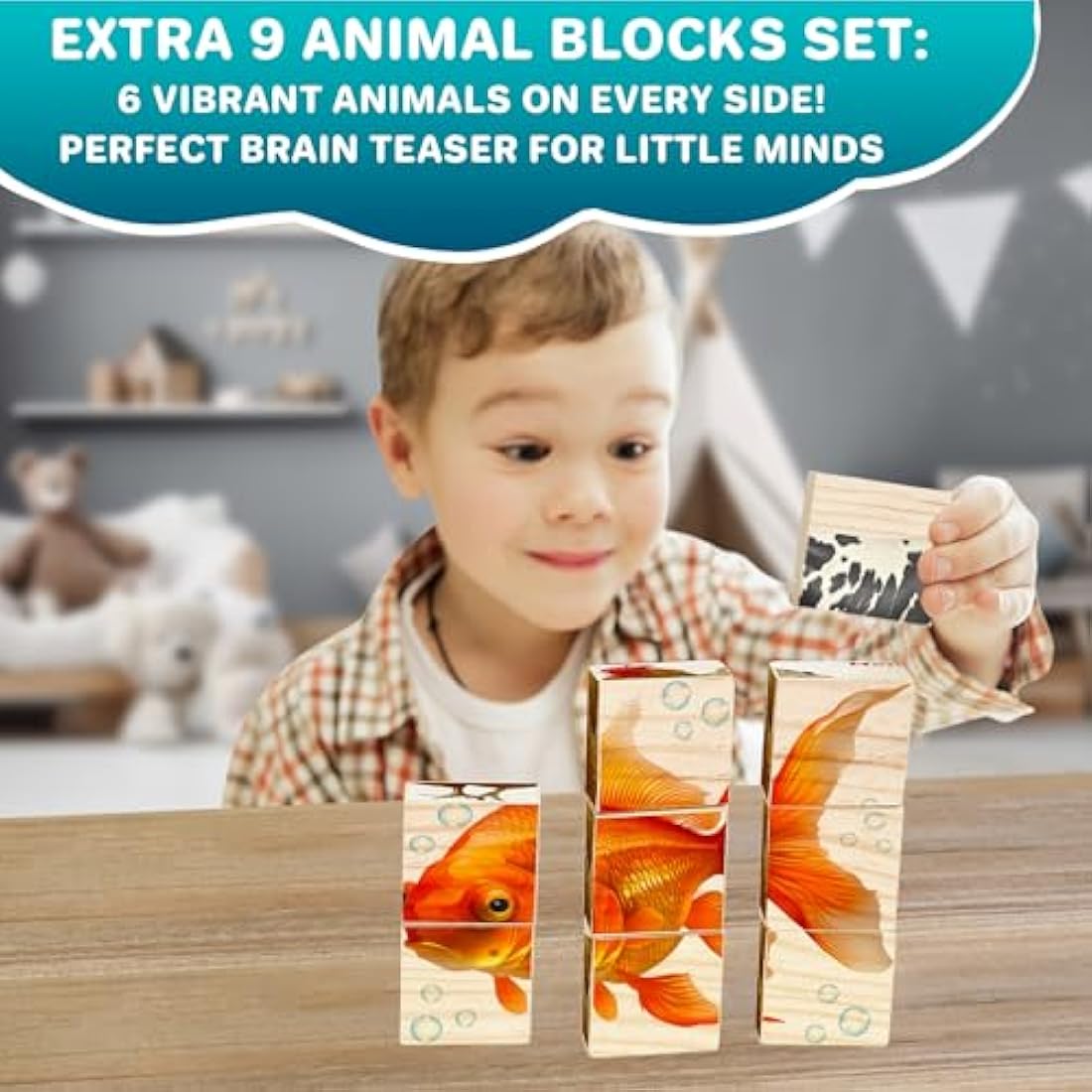 QUOKKA Wooden ABC Blocks – Montessori Alphabet & Number Learning Toys