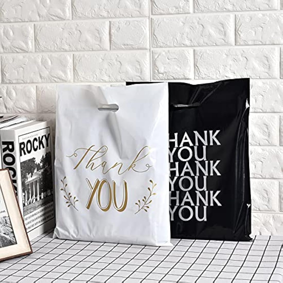 Thank You Carrier Bags | 100 Pack Retail Boutique Bags 30x38cm