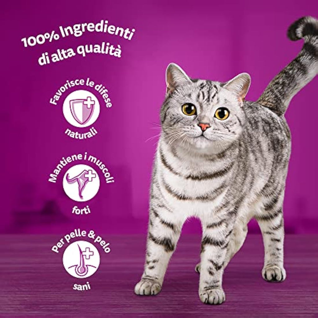 Whiskas Adult Wet Cat Food – Classic Selection in Gravy, 84 Pouches