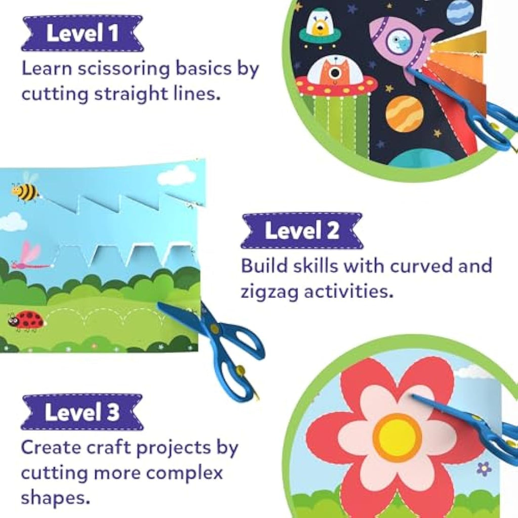Skillmatics Scissor Skills Activity Book – 25 Fine Motor Craft Activities