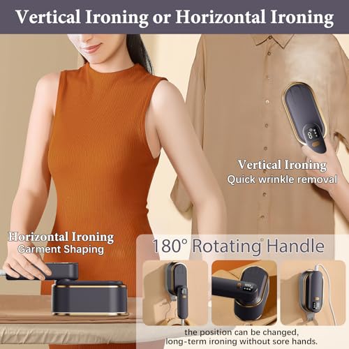 Handheld Steam Iron | 2000W Portable Travel Steamer with LCD
