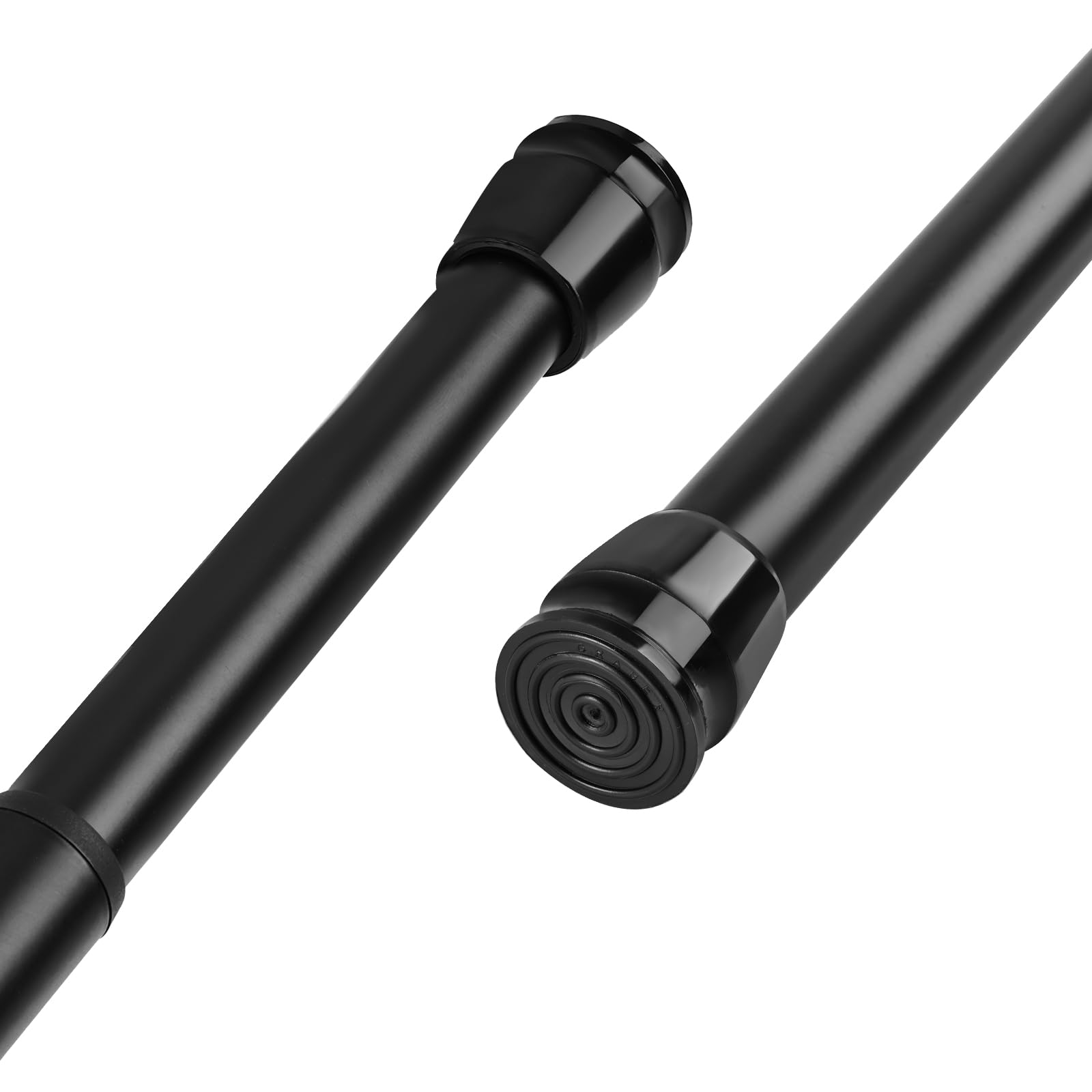 Extendable Tension Curtain Rod | 115-210cm No-Drill Black Metal