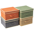 BrilliantJo Foldable Fabric Storage Boxes with Lids - Set of 4 Mixed Colors