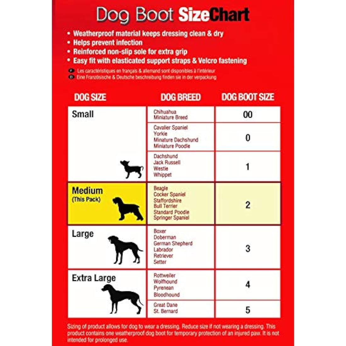 Mikki Protective Dog Boot – Weatherproof Injured Paw Cover – Size 2
