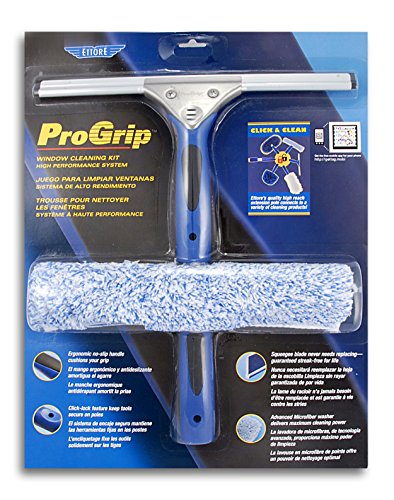 Ettore ProGrip Window Cleaning Kit – Professional Squeegee & Washer